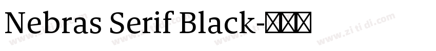 Nebras Serif Black字体转换